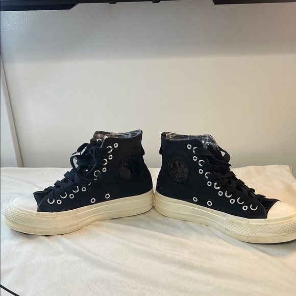Converse Black High-Tops with White Accents - Picture 13 of 17